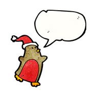 happy christmas robin cartoon