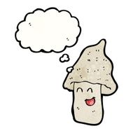 happy cartoon mushroom N3