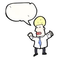 cartoon blond businessman