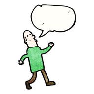 cartoon man strutting