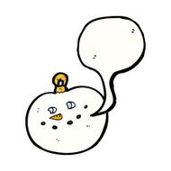 snowman christmas bauble cartoon
