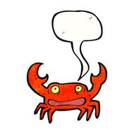 cartoon crab with speech bubble N15