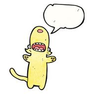 cartoon dog with speech bubble N43