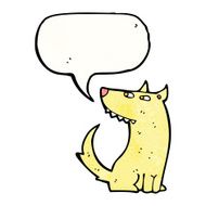 cartoon dog with speech bubble N44