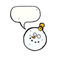 snowman christmas bauble cartoon N2
