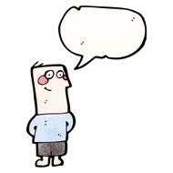 Cartoon happy boy with speech bubble N293