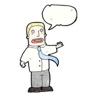 cartoon man with speech bubble N42