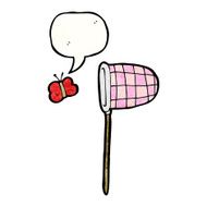 cartoon butterfly and net N5