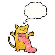 cartoon cat sticking out tongue N6