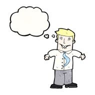 cartoon office man shrugging shoulders N3