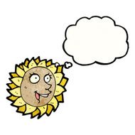 cartoon sunflower face