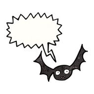 halloween bat with speech bubble N2