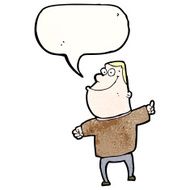 cartoon man with speech bubble N43