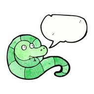 cartoon snake with speech bubble N96