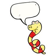 cartoon snake with speech bubble N97