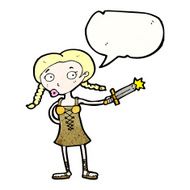 cartoon viking girl N10