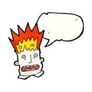 cartoon man with exploding head N15