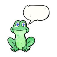 cartoon frog with speech bubble N5
