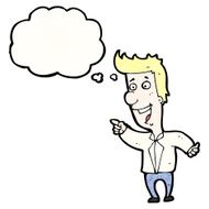 cartoon man pointing and laughing N41