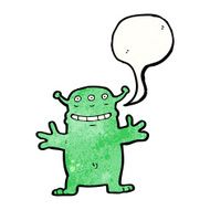cartoon alien spaceman N28