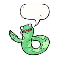 cartoon snake with speech bubble N98