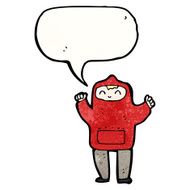 cartoon boy in hooded sweatshirt N24