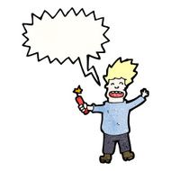 cartoon man with stick of dynamite N5