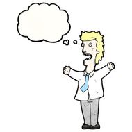 cartoon man with idea N176
