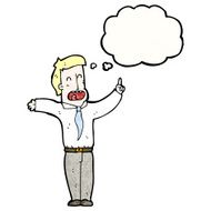 cartoon man with idea N177