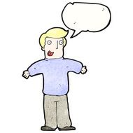 cartoon man with speech bubble N44