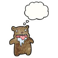 cartoon drooling little bear