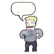 over excited man cartoon