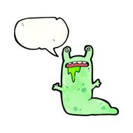 cartoon alien slug monster N16