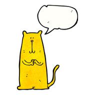 cartoon cat with speech bubble N101