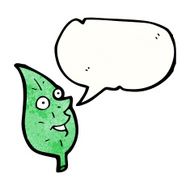 cartoon leaf with face N12