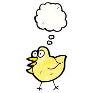 cartoon yellow bird N31