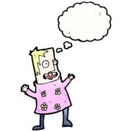 cartoon stressed woman N11