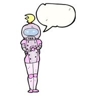 cartoon astronaut woman N2