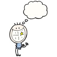 cartoon grinning man N99