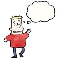 cartoon waving man N77