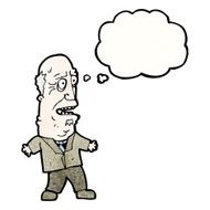 cartoon stressed old man N23