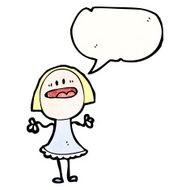 cartoon anxious woman N3