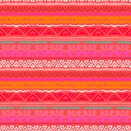 Striped atzec pattern in vibrant red orange
