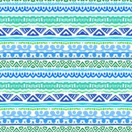 Aztec striped ethnic pattern in blue and green