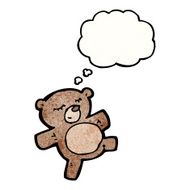 cute cartoon teddy bear with thought bubble N20