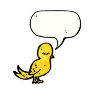 cartoon bird with speech bubble N351