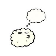 cartoon cloud with thought bubble N24