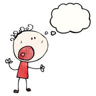 cartoon complaining doodle man N11
