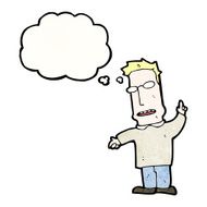 cartoon man with idea N178