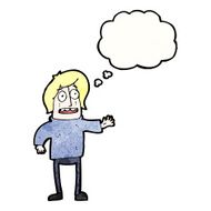cartoon man with thought bubble N57